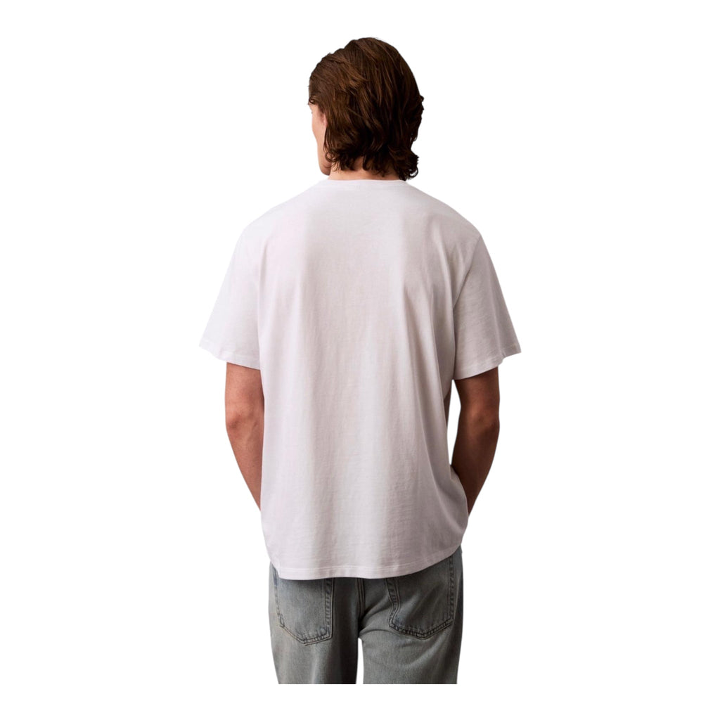 Calvin Klein T-shirt Stampa Logo LV04RB866G Bianca Uomo