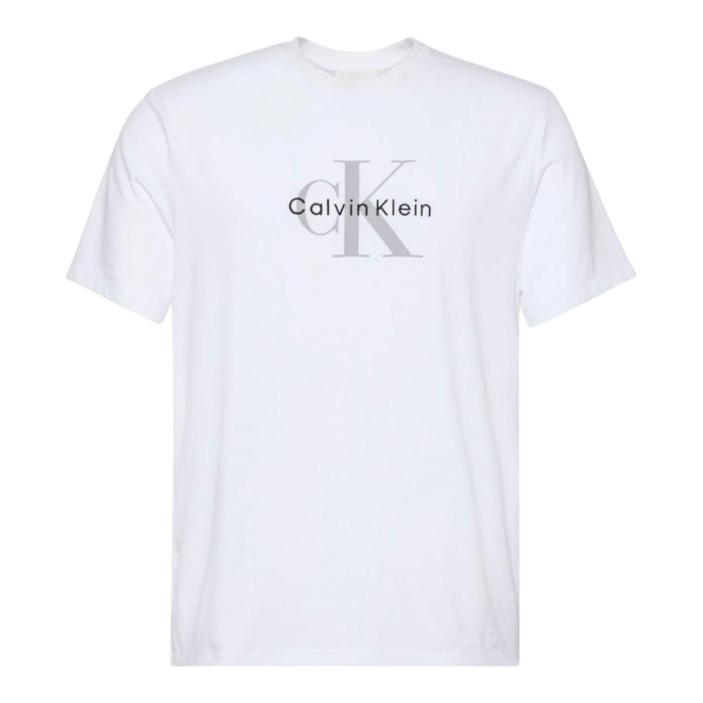 Calvin Klein T-shirt Stampa Logo LV04RB866G Bianca Uomo