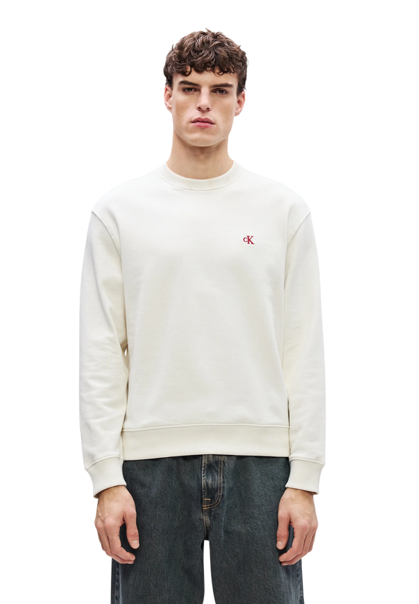 Calvin Klein Felpa Girocollo LV04RC296QQ5 Tofu Uomo