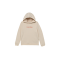 Calvin Klein Felpa con Cappuccio Unisex Junior INST. LOGO IU0IU00679PGB Panna