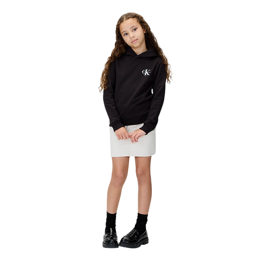 Calvin Klein Felpa con Cappuccio Unisex Junior IU0IU00712BEH Nera