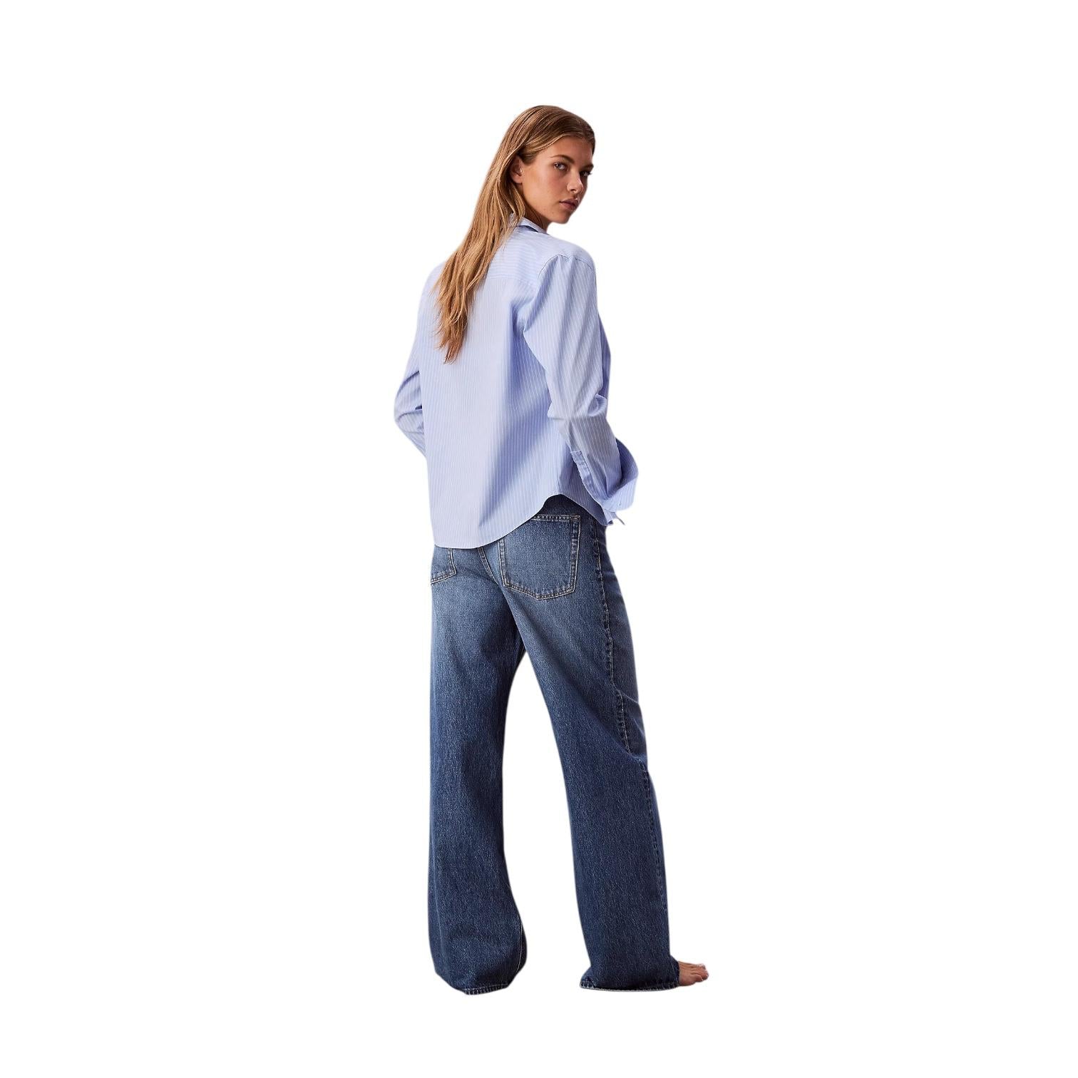 Calvin Klein Jeans Donna Wide Leg LV047E701G2PU Classon Blue