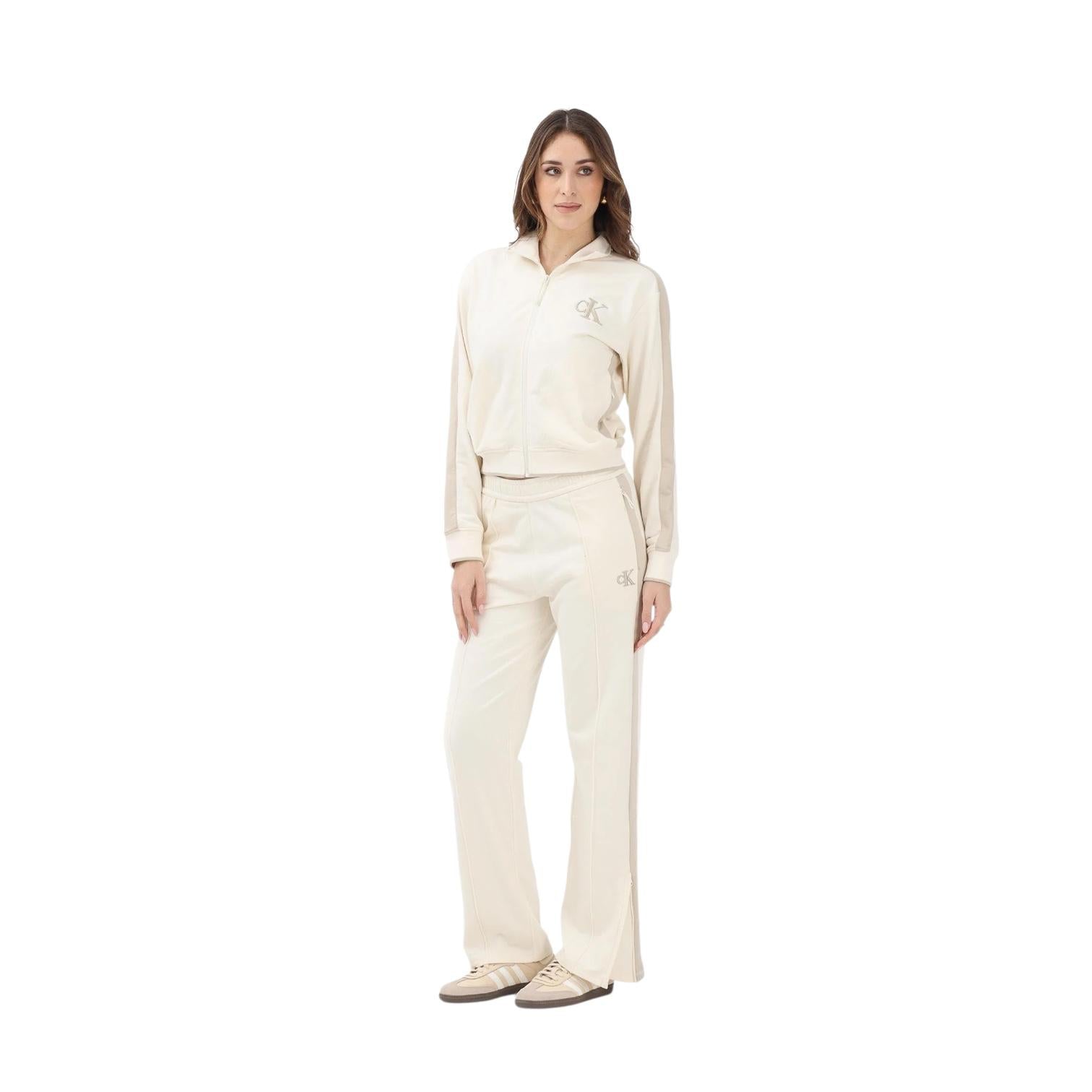 Calvin Klein Jeans Pantalone Sportivo Donna LV047E225GYAC Beige