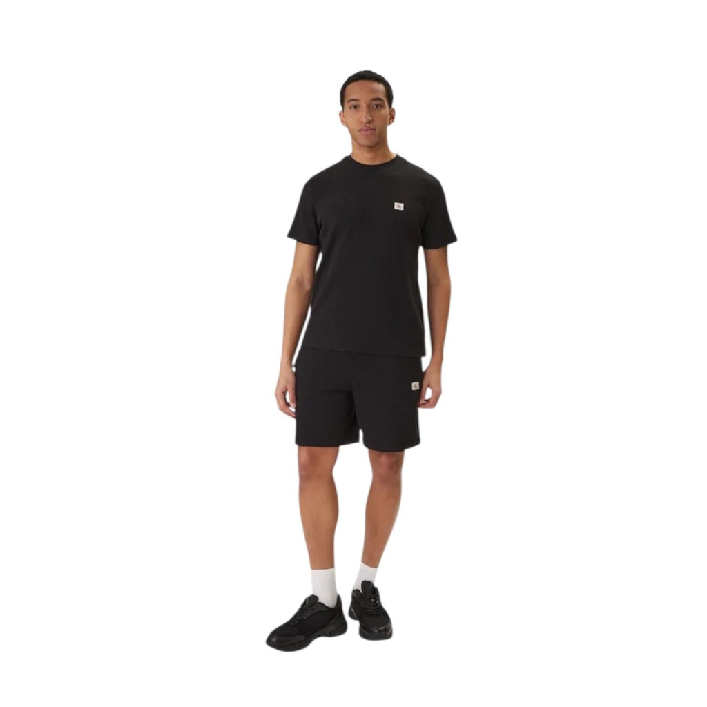 Calvin Klein Jeans T-shirt Waffle Badge LV04RD008G Nero Regular Fit