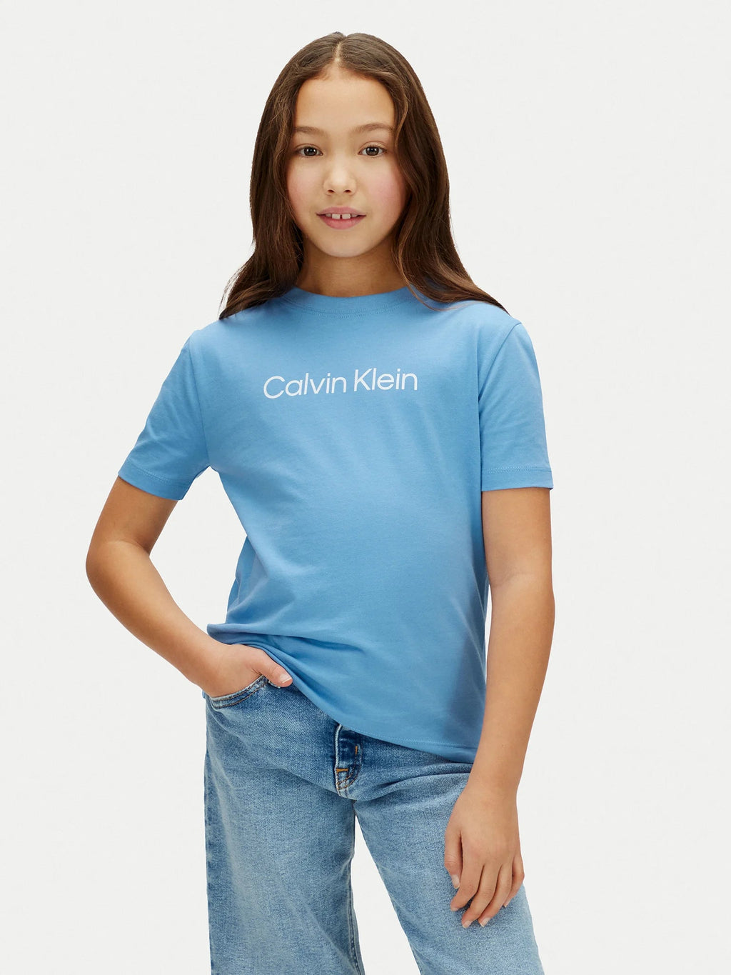 Calvin Klein T-shirt Junior Manica Corta Lilla Logo CK - LV1CKSJA29 CIY