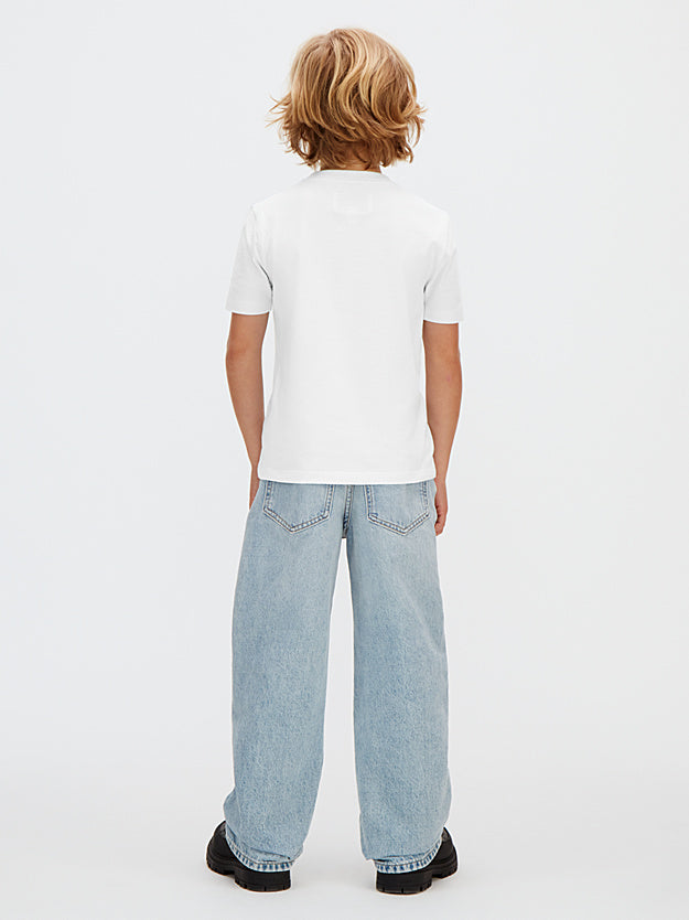 Calvin Klein T-Shirt Logo Bambino LV1CKSJA33 Bianca | 8-16 Anni