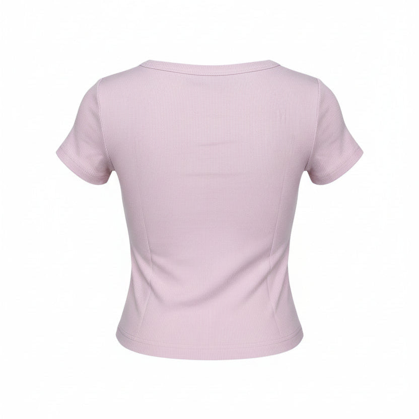 Calvin Klein T-Shirt Donna Cotone Costine LV0247C200G Rosa