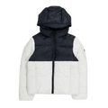 Champion Giubbotto con cappuccio da ragazzo 404832 WW036 bianco-nero
