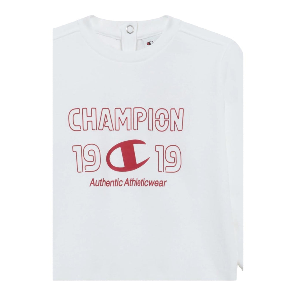 Champion Tuta Neonato Crewneck 307561 WW001 Bianco