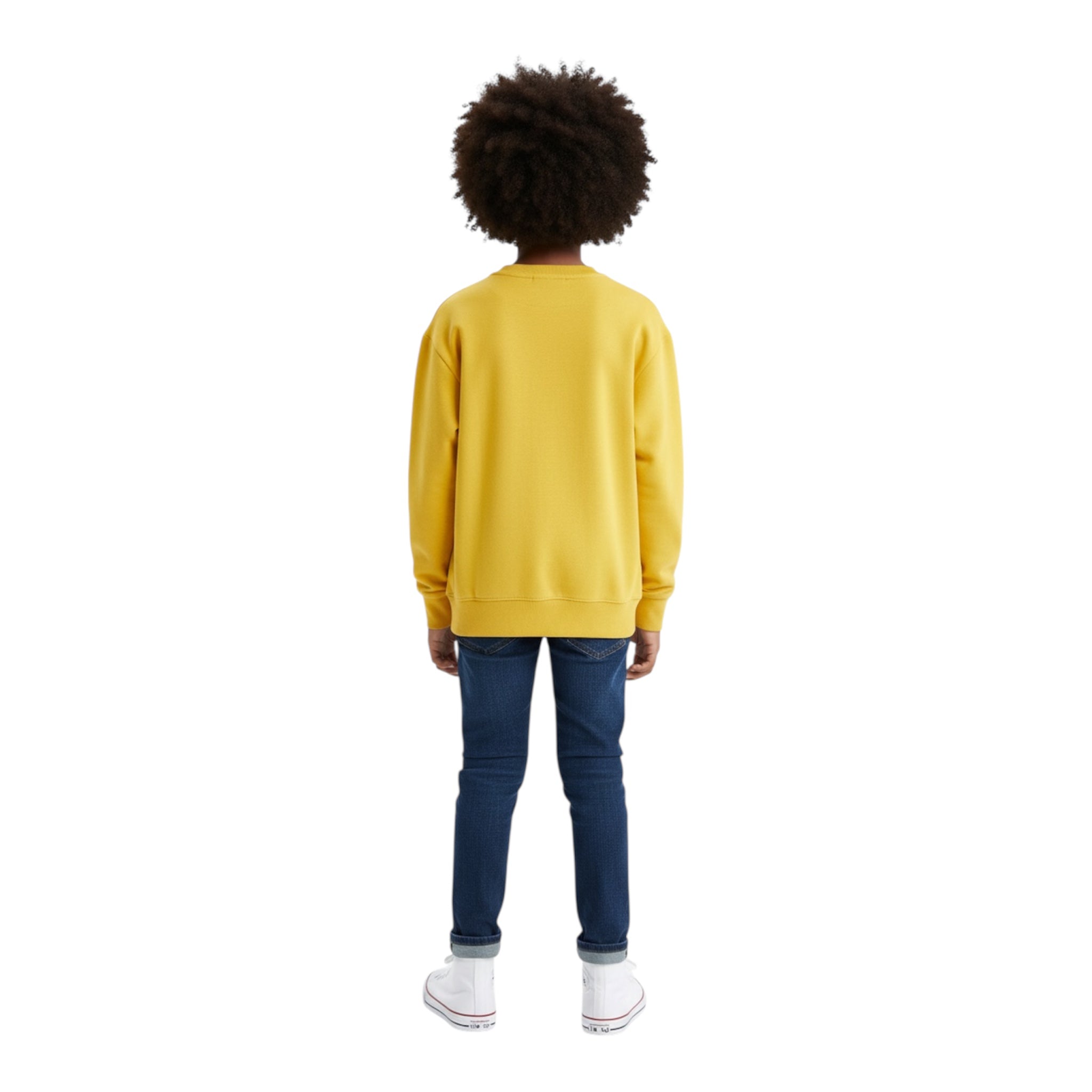 Champion Felpa Girocollo Junior 307359-YS170 Gialla Cotone