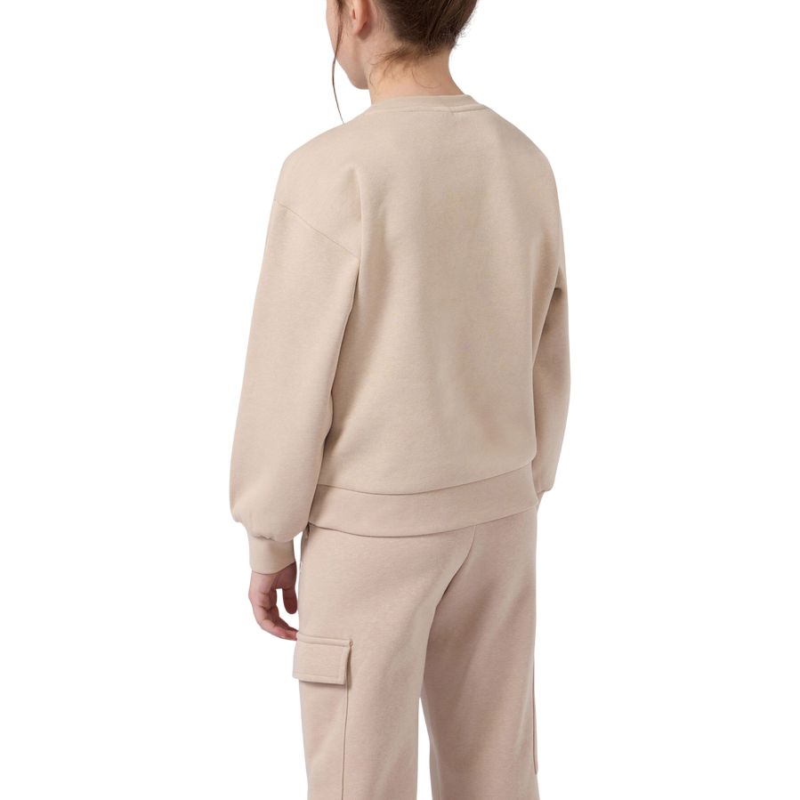 Champion Felpa Junior con Logo Grande Ricamato 405210 MS099 Beige – Stile e Comfort per i Giovani