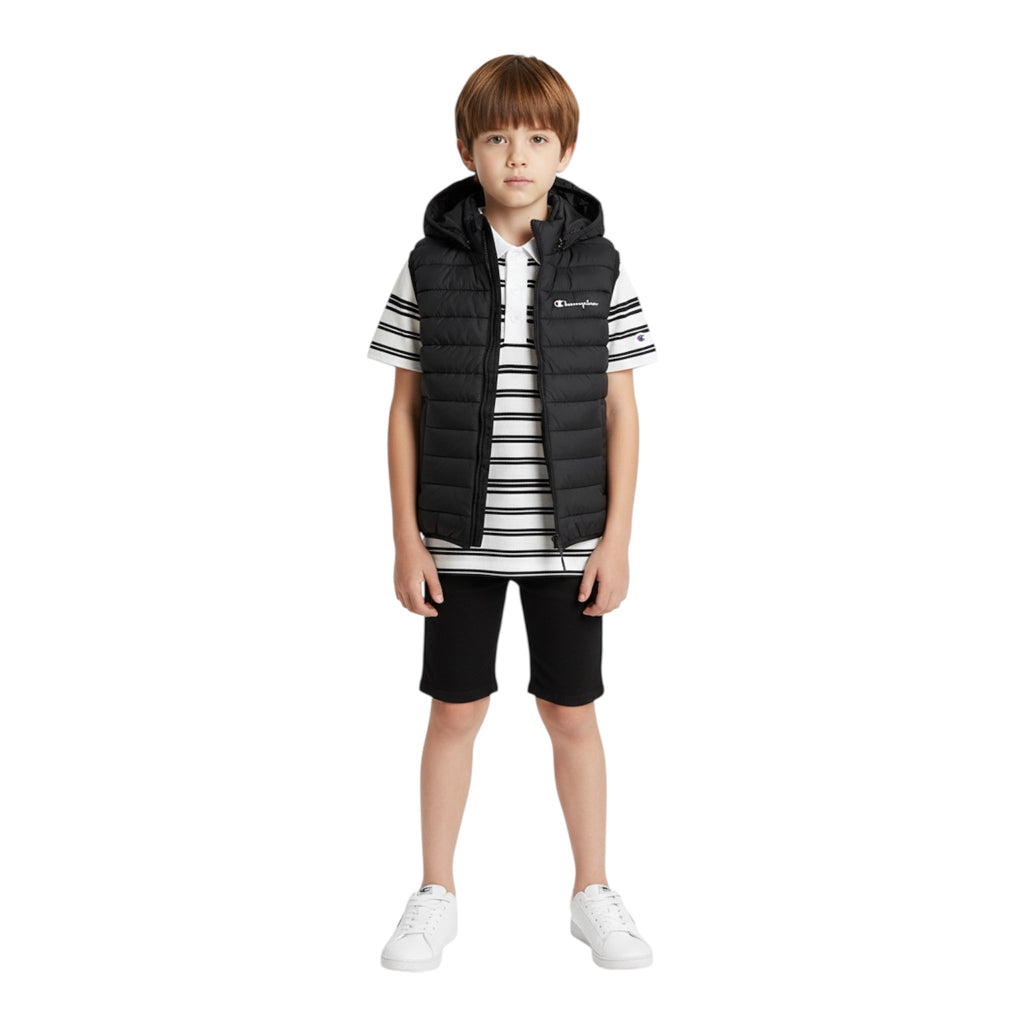 Champion Gilet con Cappuccio 307542 KK001 Junior Nero