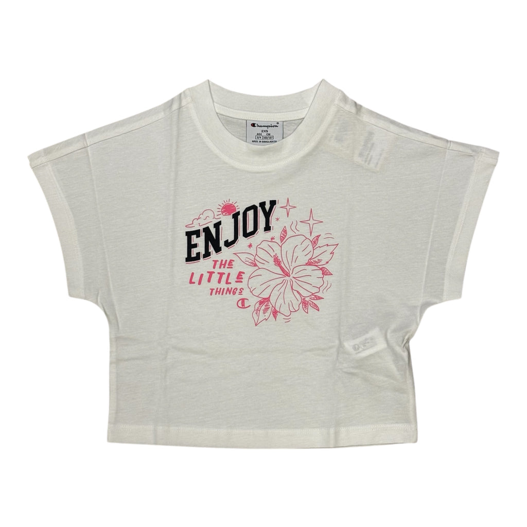 Champion T-shirt 405376 WW001 Junior Bianca