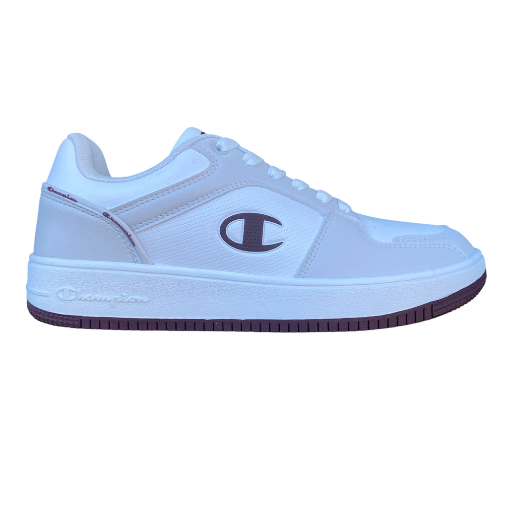 Champion Trainers RD18 Low S21906 WW026 Bianco-Bordeaux | Sneakers basket uomo stile comfort