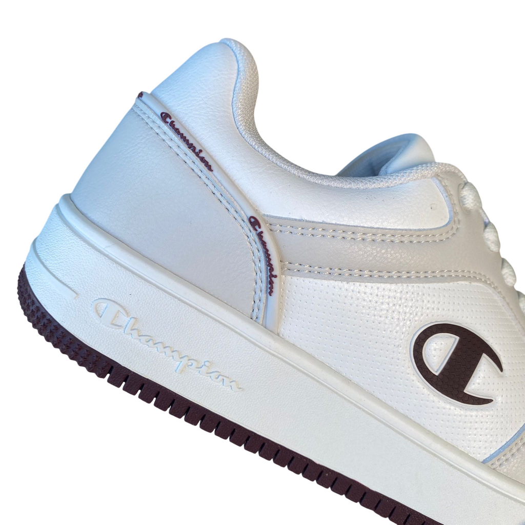 Champion Trainers RD18 Low S21906 WW026 Bianco-Bordeaux | Sneakers basket uomo stile comfort