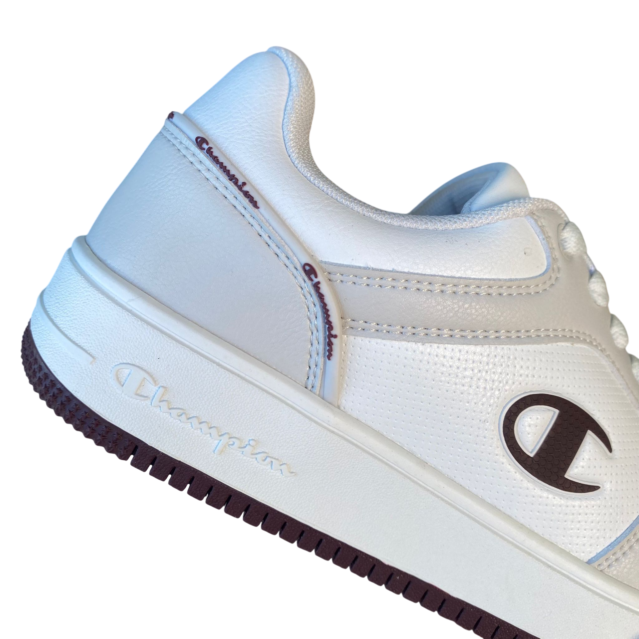 Champion Trainers RD18 Low S21906 WW026 Bianco-Bordeaux | Sneakers basket uomo stile comfort