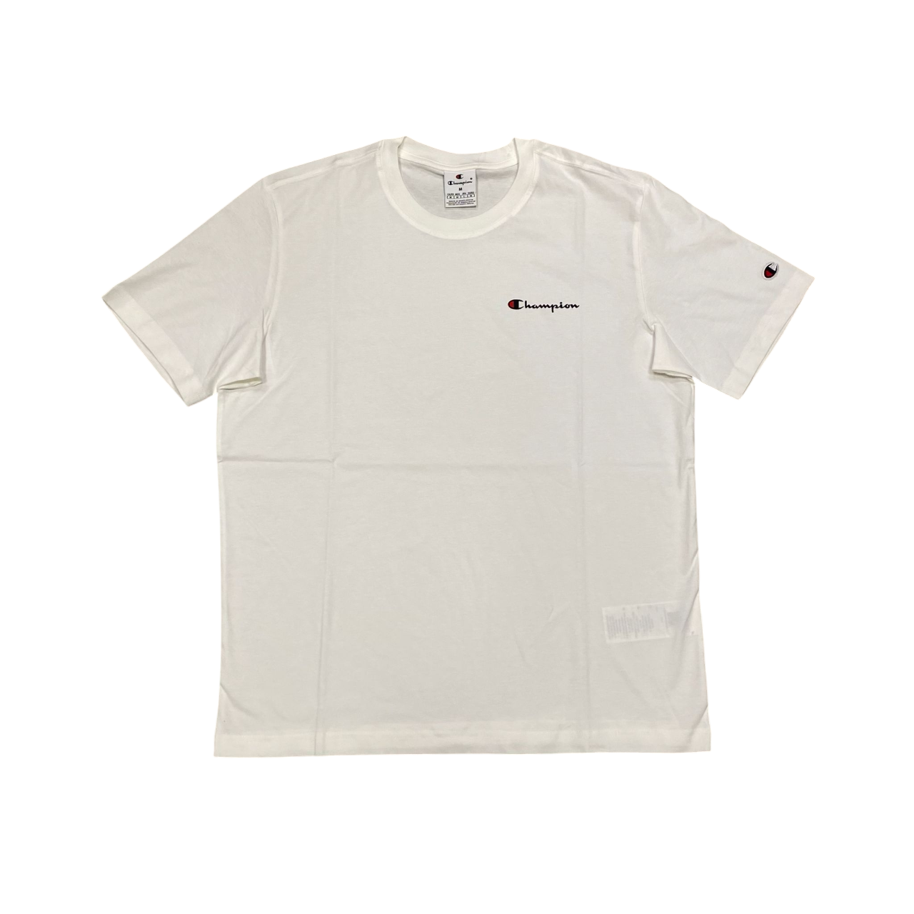 Champion maglietta manica corta da uomo in jersey con logo piccolo 220264-WW001 bianco