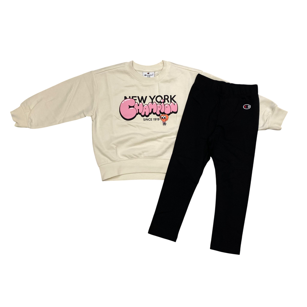 Champion Tuta Sportiva Bambina 405120-YS141 Sabbia Nero