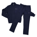 Champion tuta sportiva da uomo in cotone garzato con cerniera intera 221163 BS501 blu
