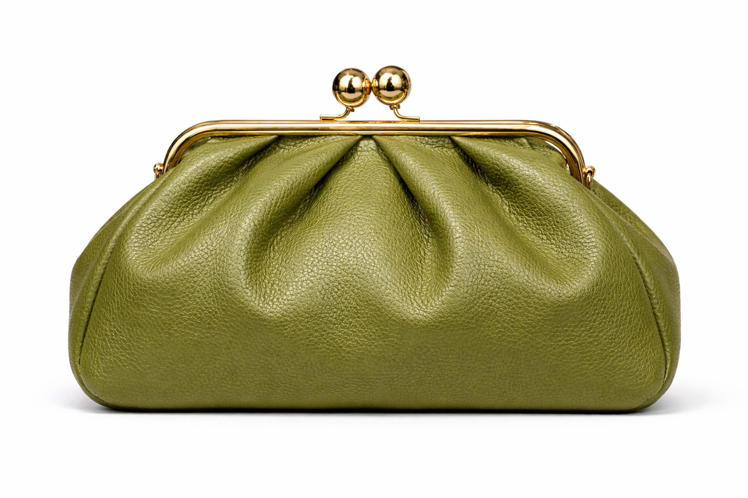 Leather Frame Bag with Kiss-Lock