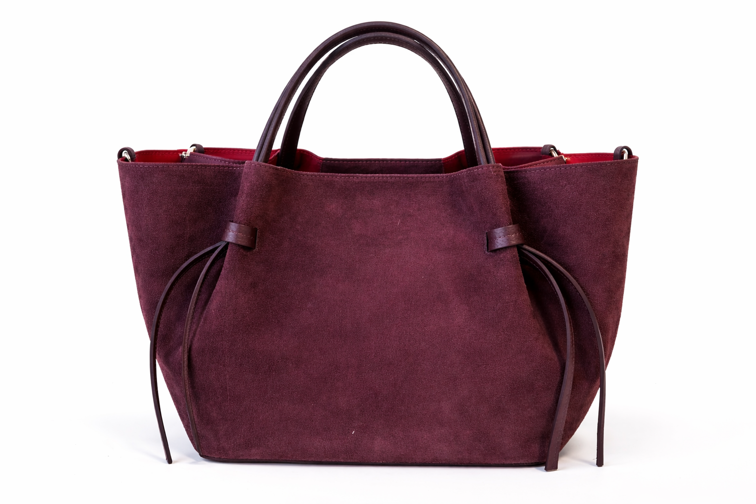 Elegant Suede &amp; Genuine Leather Bag – Premium Italian Quality