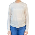 Conte of Florence maglioncino corto da donna con strass 6550096D 28 ecru