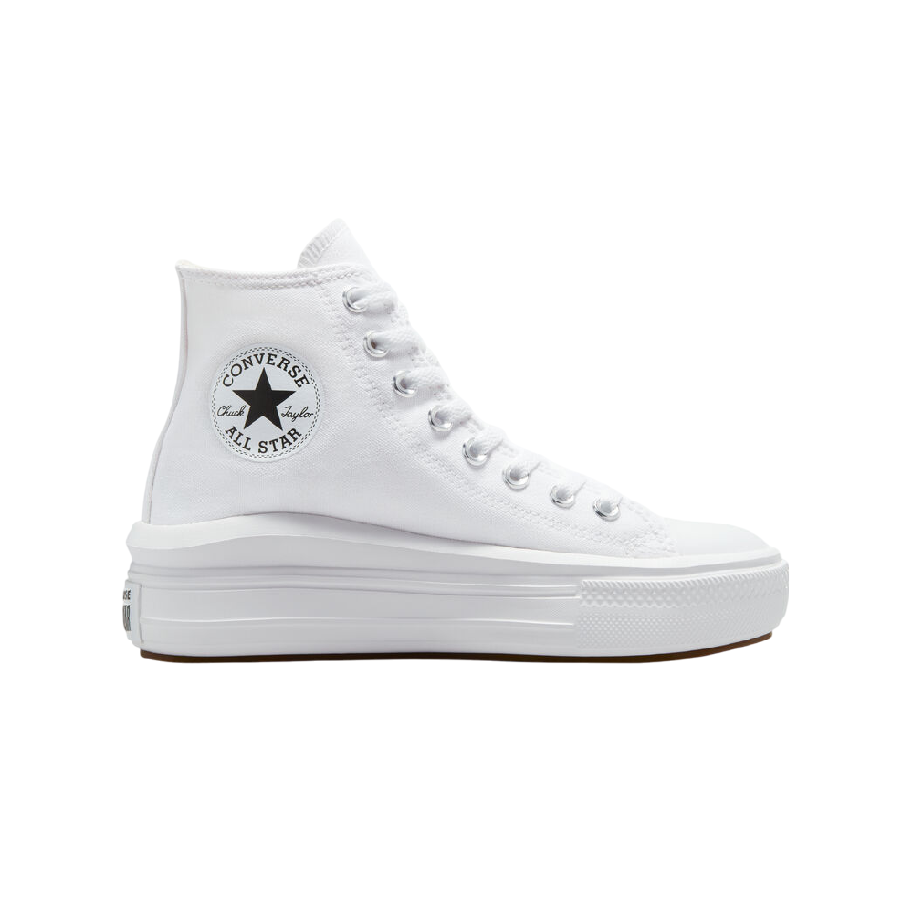 Converse All Star Chuck Taylor Move Donna Tela 568498C | Sneakers Platform alta bianca