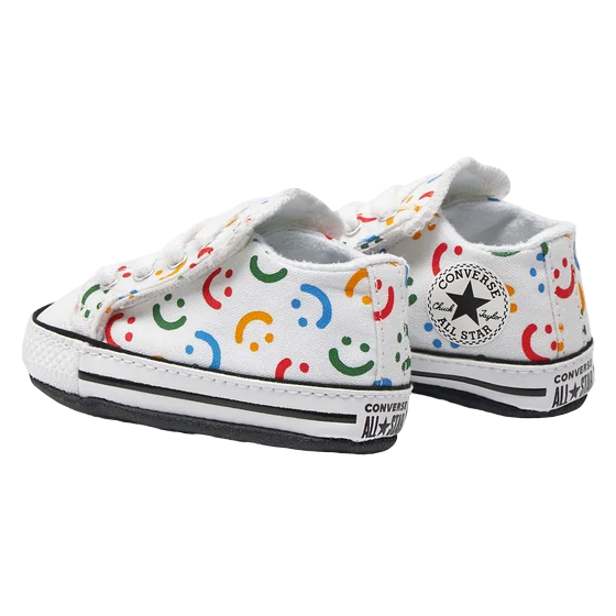 Converse scarpa da culla Chuck Taylor All Star Cribster Easy-On A06353C bianco-fantasia