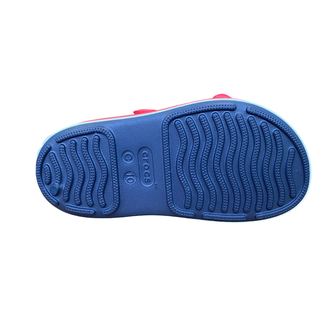 Crocs sandalo da bambino Crocband Cruiser 209423-4OT blu-rosso