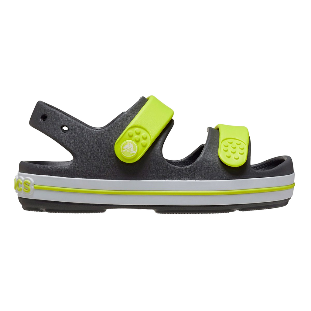 Crocs sandalo da bambino Crocband Cruiser 209423 1NJ grigio-giallo acido