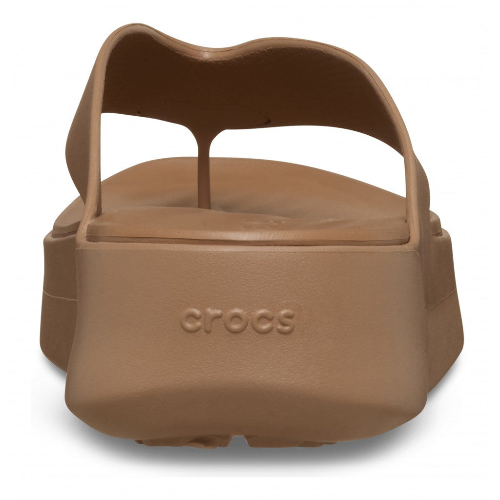 Crocs sandalo infradito da donna Getaway Platform Flip 209410-2JJ Milk Chocolate