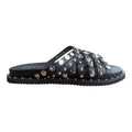 Cult Sandalo Basso Donna Nero Borchie Roshelle 4275 - CLW427503