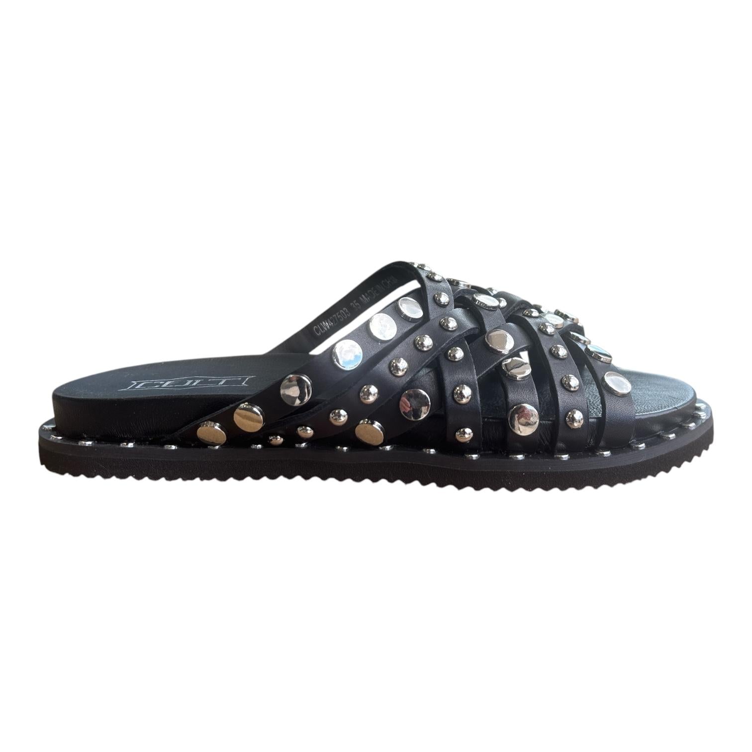 Cult Sandalo Basso Donna Nero Borchie Roshelle 4275 - CLW427503