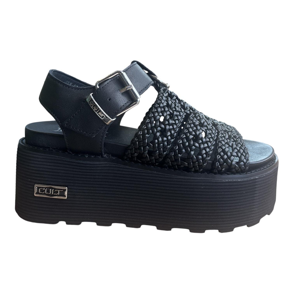 Cult Sandalo Donna Nero Zeppa Nancy 4749