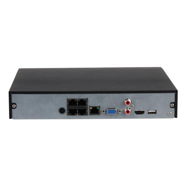 NVR 4 canali IP fino a 12 MP (recording) con SSD interno da 960 GB, 4 canali a 4 MP/8 canali a 1080p (decoding), 4xPoE /48V I/O Audio 1 LAN [NVR4104HS-P-4KS3(960G)]