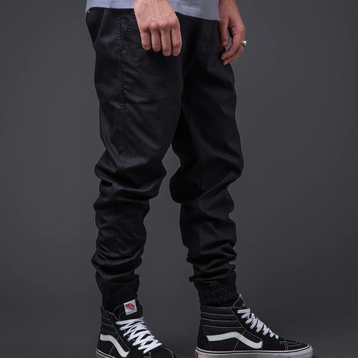 Dolly Noire Pantalone Jogger Ripstop pa901-pf-01 nero
