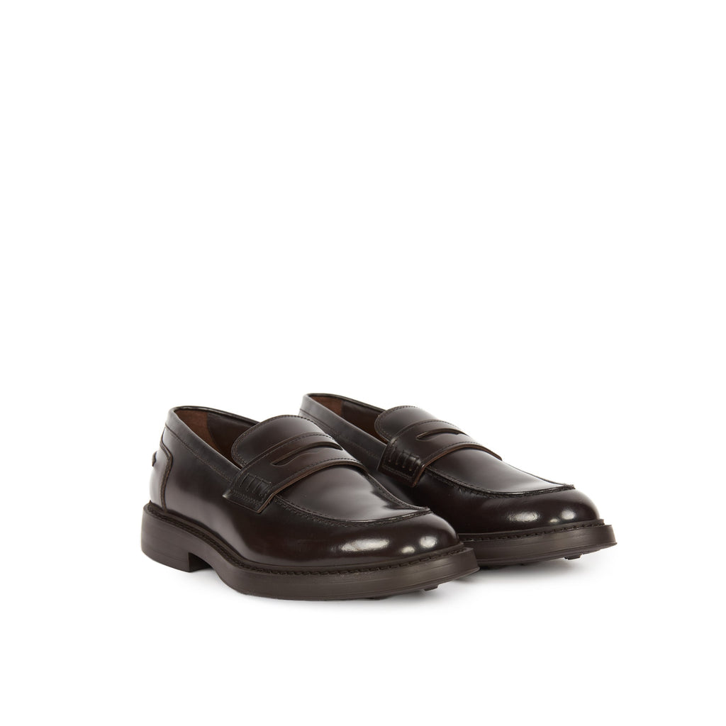 MOCASSINO MARRONE CON BENDINA
