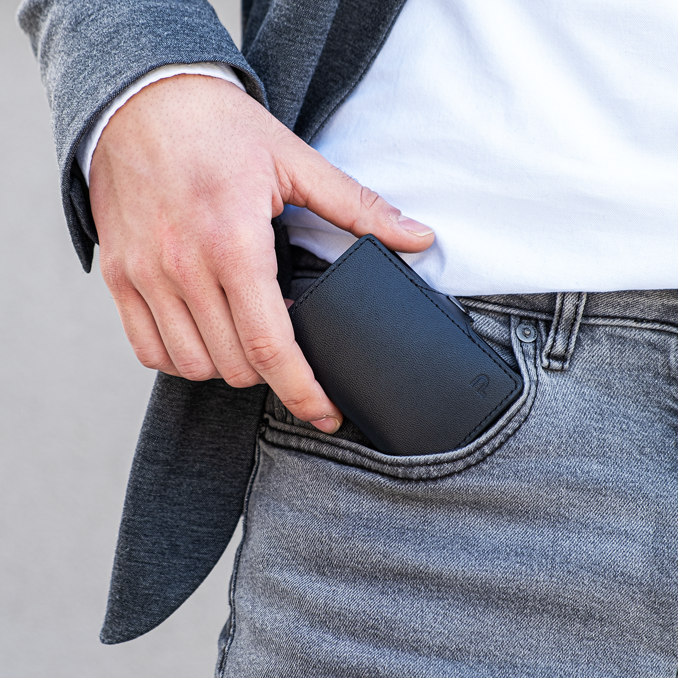 KLIK Minimal SLIM senza portamonete Pelle Nera