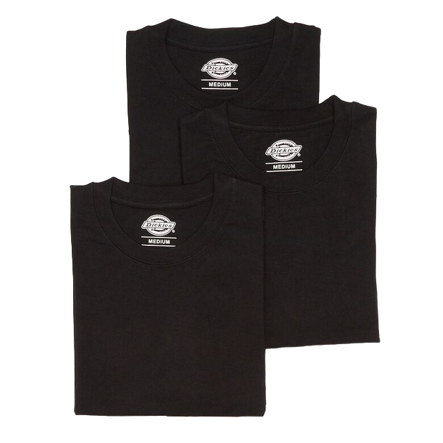 Dickies 3 T-shirt Uomo DK621091BLK1 Nero Pack Convenienza