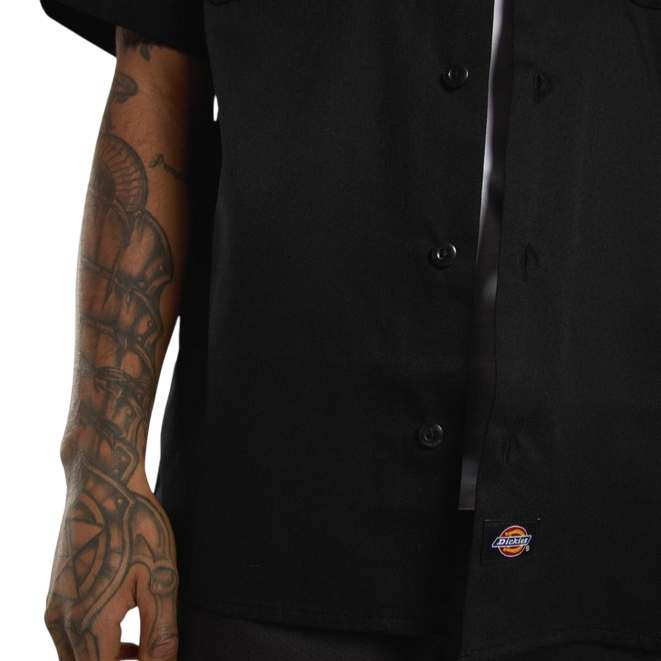 Dickies Camicia Manica Corta Uomo Work Nera DK0A4XK7BLK1