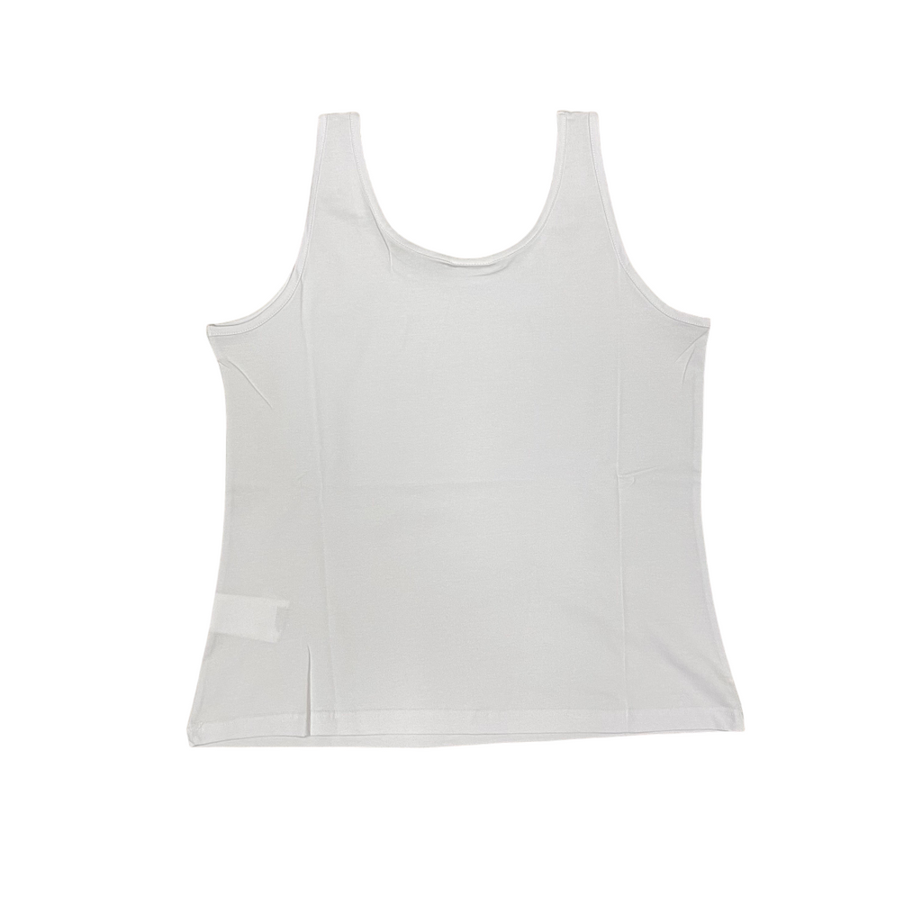 Dimensione Danza canotta sportiva da donna in cotone jersey elasticizzato 38d144j42 1000 bianco