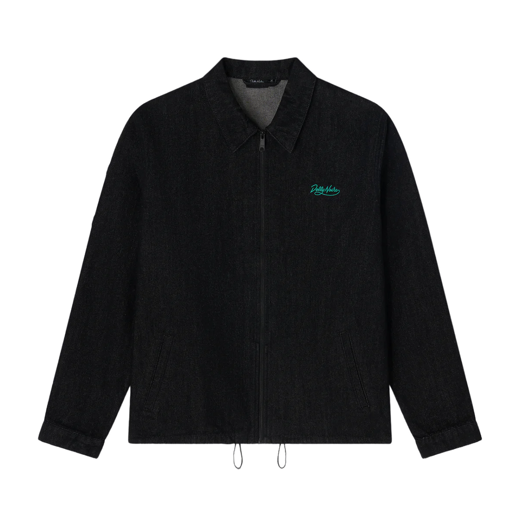 Dolly Noire giacca sfoderata in denim con stampa Mythos jk726-jr-01 nero