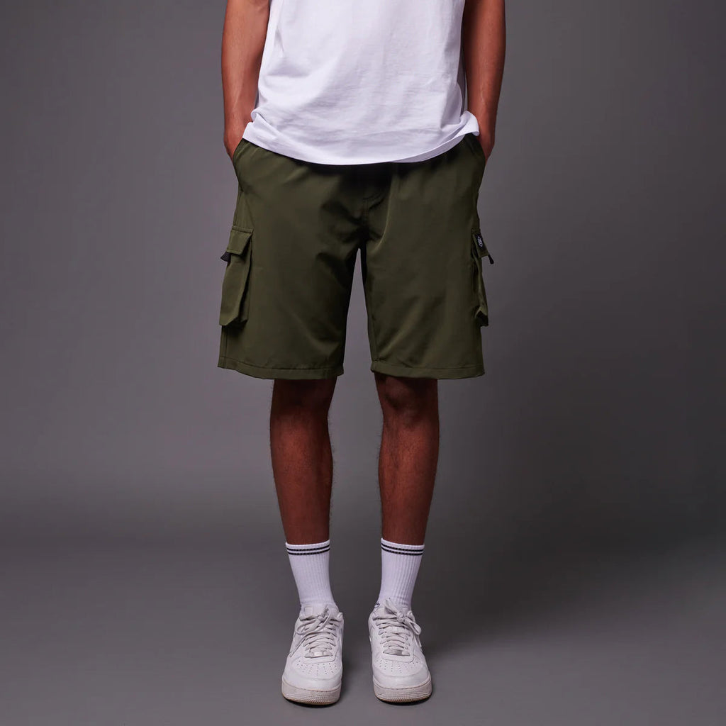 Dolly Noire Techno Cargo Shorts Uomo Verde Forest Night - PA144-PO-04
