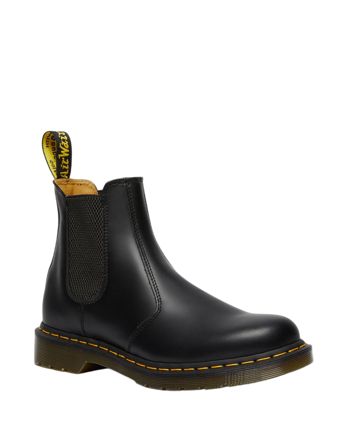 Dr. Martens – Stivaletti Chelsea 2976 22227001 Nero | Pelle Smooth, Cuciture Gialle Iconiche, Comfort Everyday Unisex