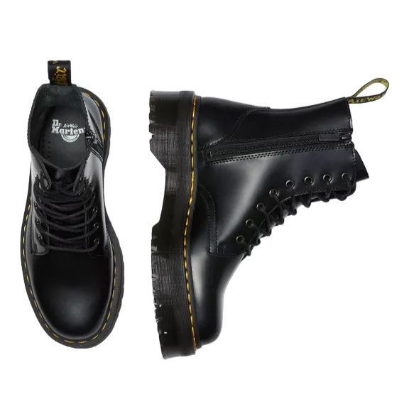 Dr. Martens Stivali Donna Jadon Platform Neri Zeppa 9cm - 15265001