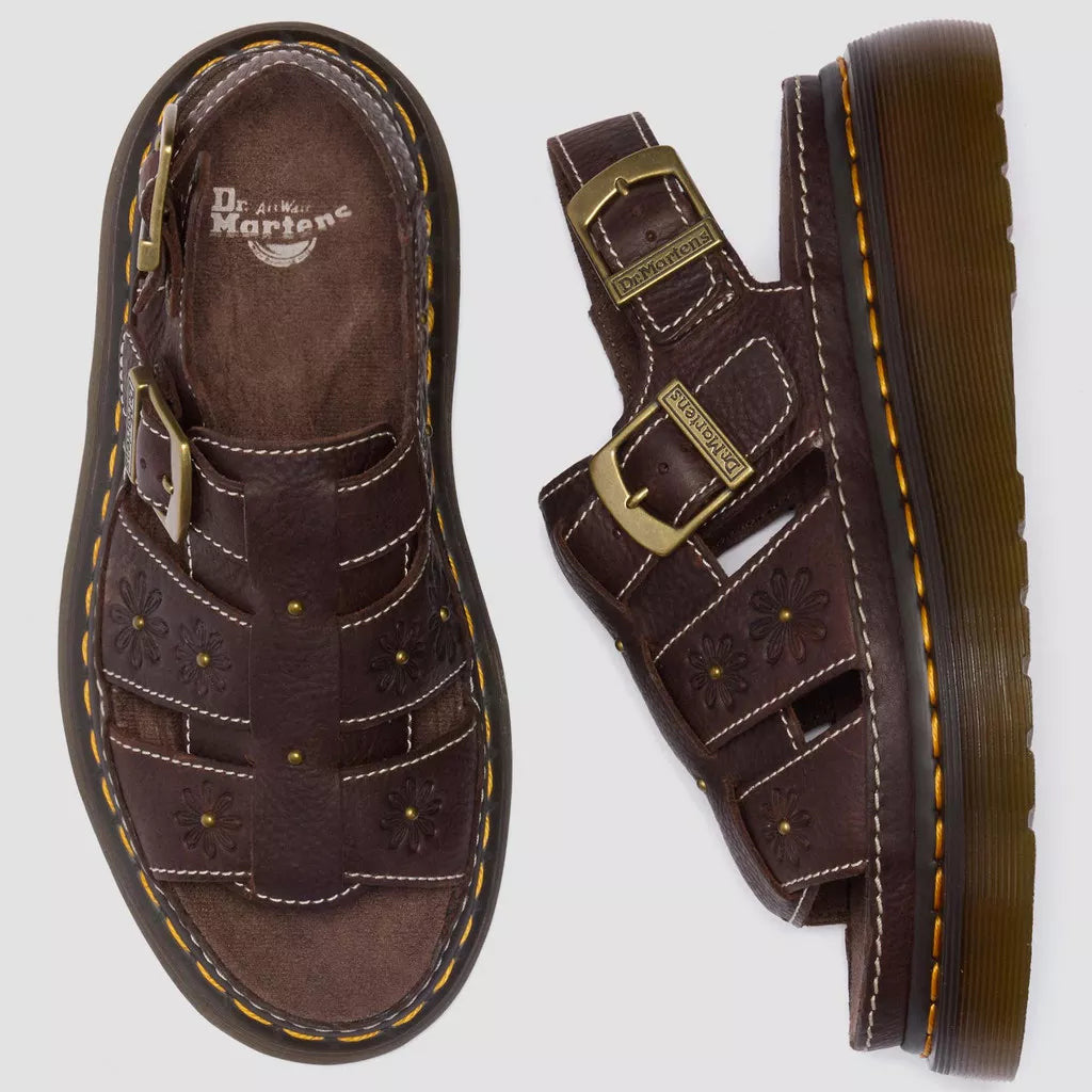 Dr. Martens Wrenlie Fisherman Sandalo Donna Marrone Grizzly - 42339200