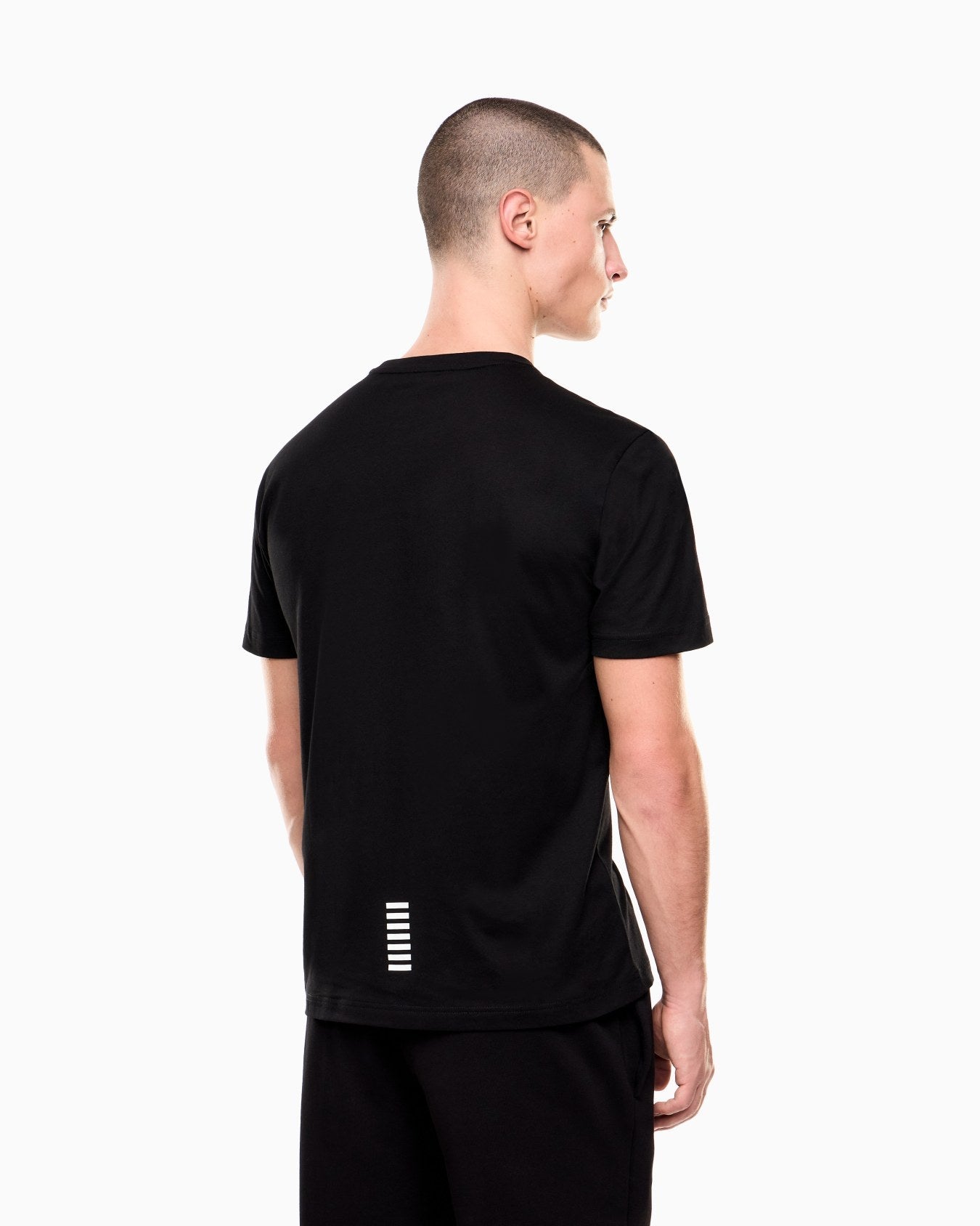 EA7 Emporio Armani T-shirt Uomo Nera Core Identity Cotone Pima 8NPT25 PJVPZ 1200