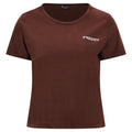 Freddy T-shirt crop top comfort in jersey leggero FAIRC022X M79X Chocolate Fondant Direct Dyed