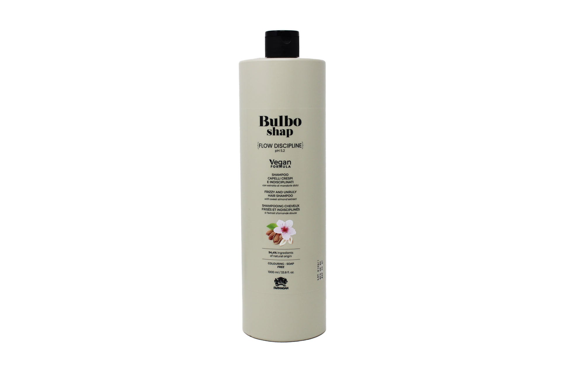 Farmagan Bulbo Shap Formula Vegan Flow Discipline Shampoo Per Capelli Crespi E Indisciplinati 1000 ml
