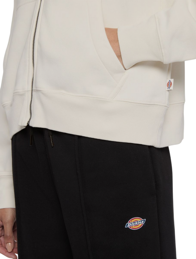 Dickies felpa con cappuccio da donna corta con cerniera intera DK0A4Y1ZECR ecru